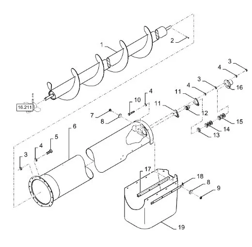 87683163 - Труба шнека выгрузного 5,2м CS CSX